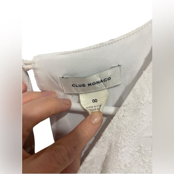CLUB MONACO White Open Back V-neck Short Sleeve Jumpsuit Size 00 - Picture 8 of 16